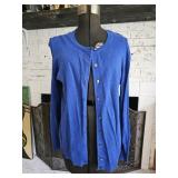Karen Scott Blue Cardigan Size Medium