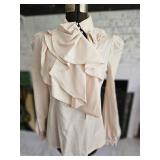Chun Mei Na Ruffled Cream Color Blouse