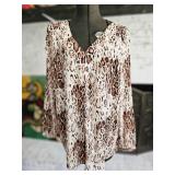 Adrienne Vittadini Animal Print Blouse