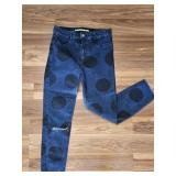 Zara Denim Jeans Polka Dot