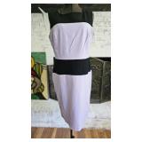 Nine West Lavender / Black Color Block Sheath