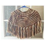 Brown Fringed Poncho