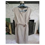 Connected Apparel Brown White Houndstooth