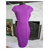 Purple Sheath Dress Knee Length