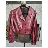 Fashion Nova Red Faux Leather Jacket