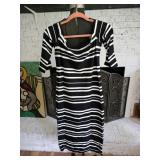 Zara Trafaluc Black & White Sheath Dress
