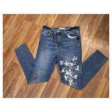 Zara Basic z1975 Denim Floral Pattern