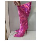 Iridescent Hot Pink Boots