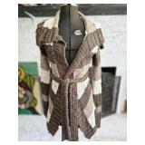 Old Navy Brown Stripe Chunky Knit Cardigan