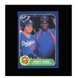 1986 Fleer #641 Staff Aces (Fernando Valenzuela /