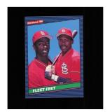 1986 Donruss #651 Fleet Feet (Willie McGee / Vince