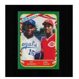 1987 Fleer Star Stickers #132 Bo Jackson / Eric Da