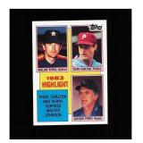 1984 Topps #4 Nolan Ryan / Steve Carlton / Gaylord