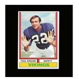 1974 Topps #82 Paul Krause Clean Sharp Card