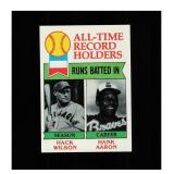 1979 Topps #412 All-Time Record Holders: RBI (Hack