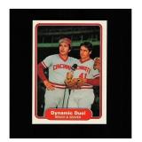 1982 Fleer #634 Dynamic Duo! (Johnny Bench / Tom S