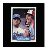 1982 Fleer #635 West Meets East (Fernando Valenzue