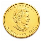 1/10oz Gold Canadian Maple Leaf (Any Date)
