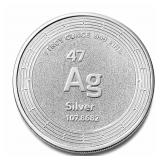 1oz Silver Coin (ELEMETAL) IRA+