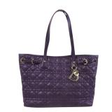 Dior Cowhide Leather Tote Bag Silver Shoulder...