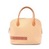 Celine Macadam Handbag Beige Brown Pvc Coated...