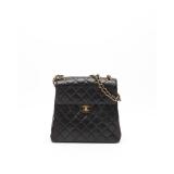 Chanel Classic Black Lambskin Double Sided Two...