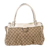 Gucci Medium Abbey D Ring Zip Tote, GG Canvas