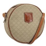 Celine Macadam Canvas Shoulder Bag Pvc Beige Auth