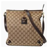 Gucci Abbey D Ring Flat Messenger, GG Canvas