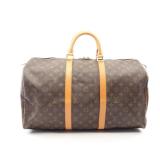 Keepall 50 Monogram Boston bag PVC Leather Brown