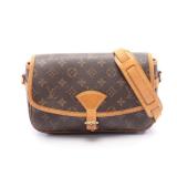 Sologne Monogram Shoulder bag PVC Leather Brown