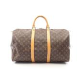 Keepall 50 Monogram Boston bag PVC Leather Brown