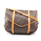 Saumur 43 Monogram Shoulder bag PVC Leather Brown