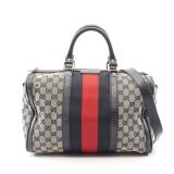 Webbing line GG canvas 2WAY Handbag Mini boston...