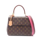 Cluny BB Monogram Rose 2WAY Handbag PVC Leather...