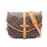 Saumur 30 Monogram Shoulder bag PVC Leather Brown