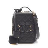 CC filigree 2WAY Chain shoulder bag Caviar skin...