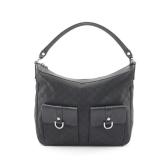 GG nylon One shoulder bag Nylon Leather Black