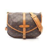 Saumur 30 Monogram Shoulder bag PVC Leather Brown