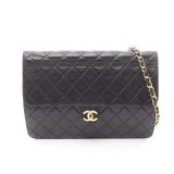Matelasse Chain shoulder bag Lambskin Black...