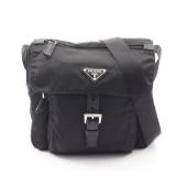 VELA Shoulder bag Nylon Leather Black