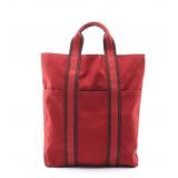 Hermes Fool Toe Cabas Red Brown