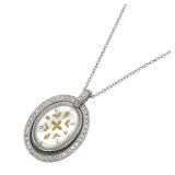 Mikimoto Phikwe Reversible MOP K18WG Necklace