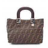 Fendi Zucca Handbag Brown