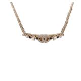 Chanel CC Crystal Gold Necklace