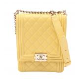 Chanel Boy Matelasse Yellow