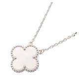 Van Cleef Vintage Alhambra MOP K18WG Necklace