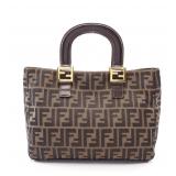 Fendi Zucca Handbag Brown
