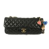 Chanel Lambskin Chain Shoulder Bag Black