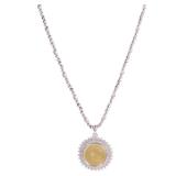 Diamond Necklace 18K White Gold 24K Gold